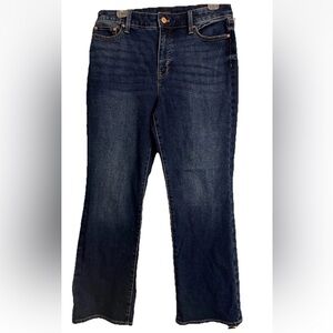Talbots Women’s  High  Waist Barley Bootcut Jeans Size10P Dark Wash Stretch Jean